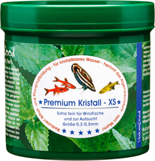 Naturefood Premium Kristall XS – spezielles Zierfischfutter für kleine Fische aus dem Sortiment von Aquarissimo