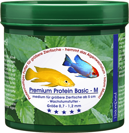 Naturefood Premium Protein Basic M – proteinreiches Hauptfutter für Zierfische aus dem Sortiment von Aquarissimo