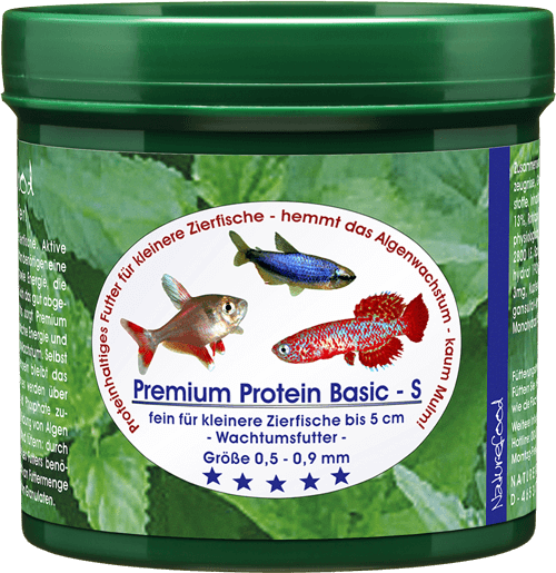 Naturefood Premium Protein Basic S – proteinreiches Hauptfutter für Zierfische aus dem Sortiment von Aquarissimo