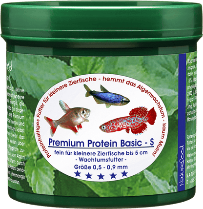Naturefood Premium Protein Basic S – proteinreiches Hauptfutter für Zierfische aus dem Sortiment von Aquarissimo